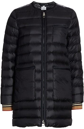 Burberry Wo Bainton Collarless Puffer Coat 